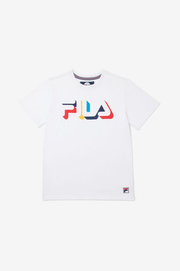 Camisetas Fila Rapaz Branco - Fila Shadow 3D White Loja Online Portugal,SQML-69283